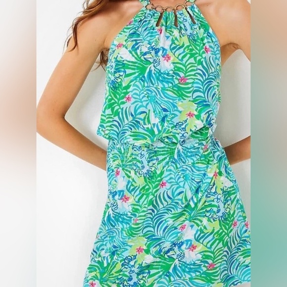 Lilly Pulitzer Pants - Lilly Pulitzer Shirelle Skirted Romper Multi Via Parigi new with tags size small